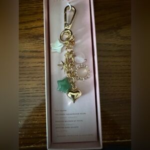 Gold and Green Charm Keychain